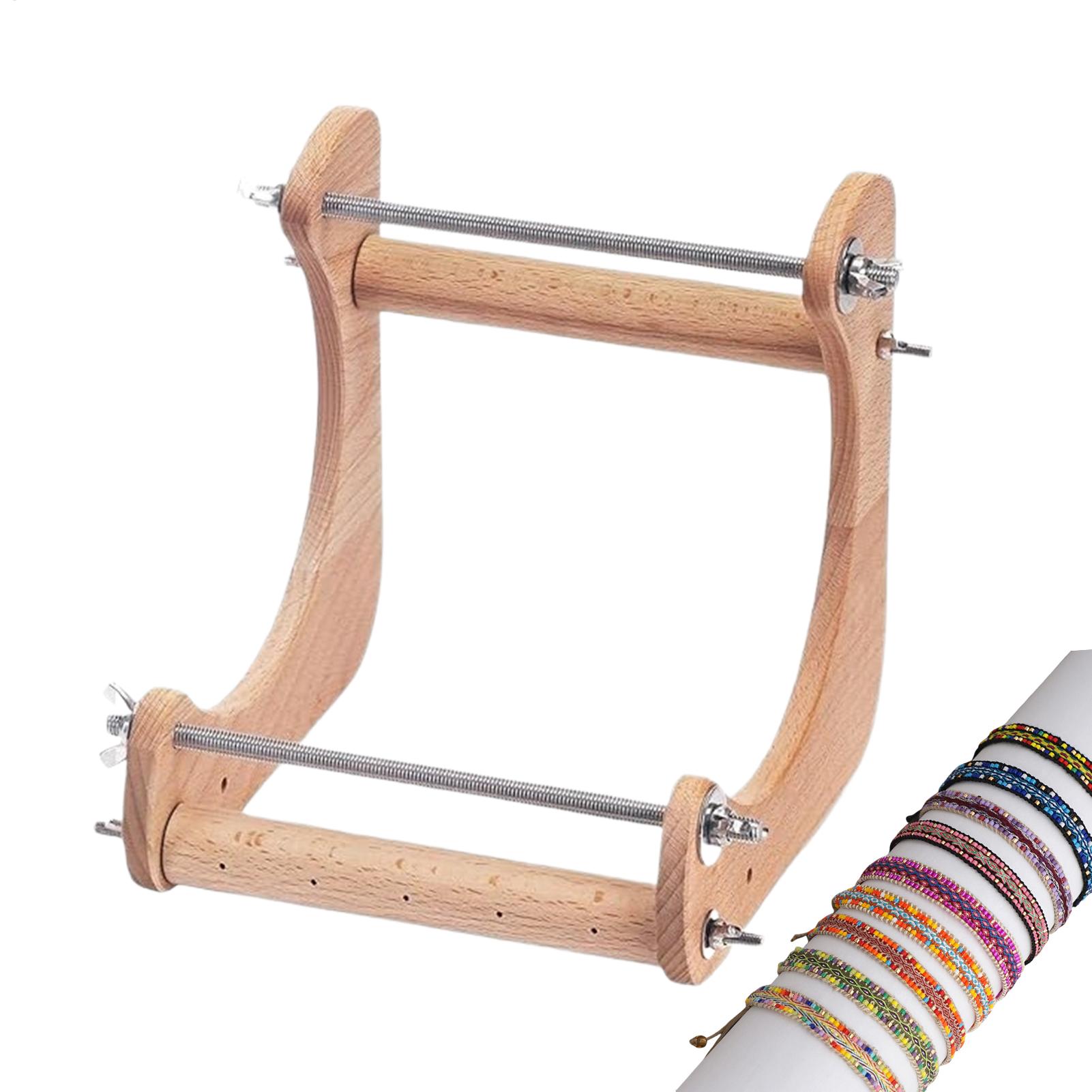 Loom Weaving Frame - Wood Beading Loom Adjustable Vertical Beading