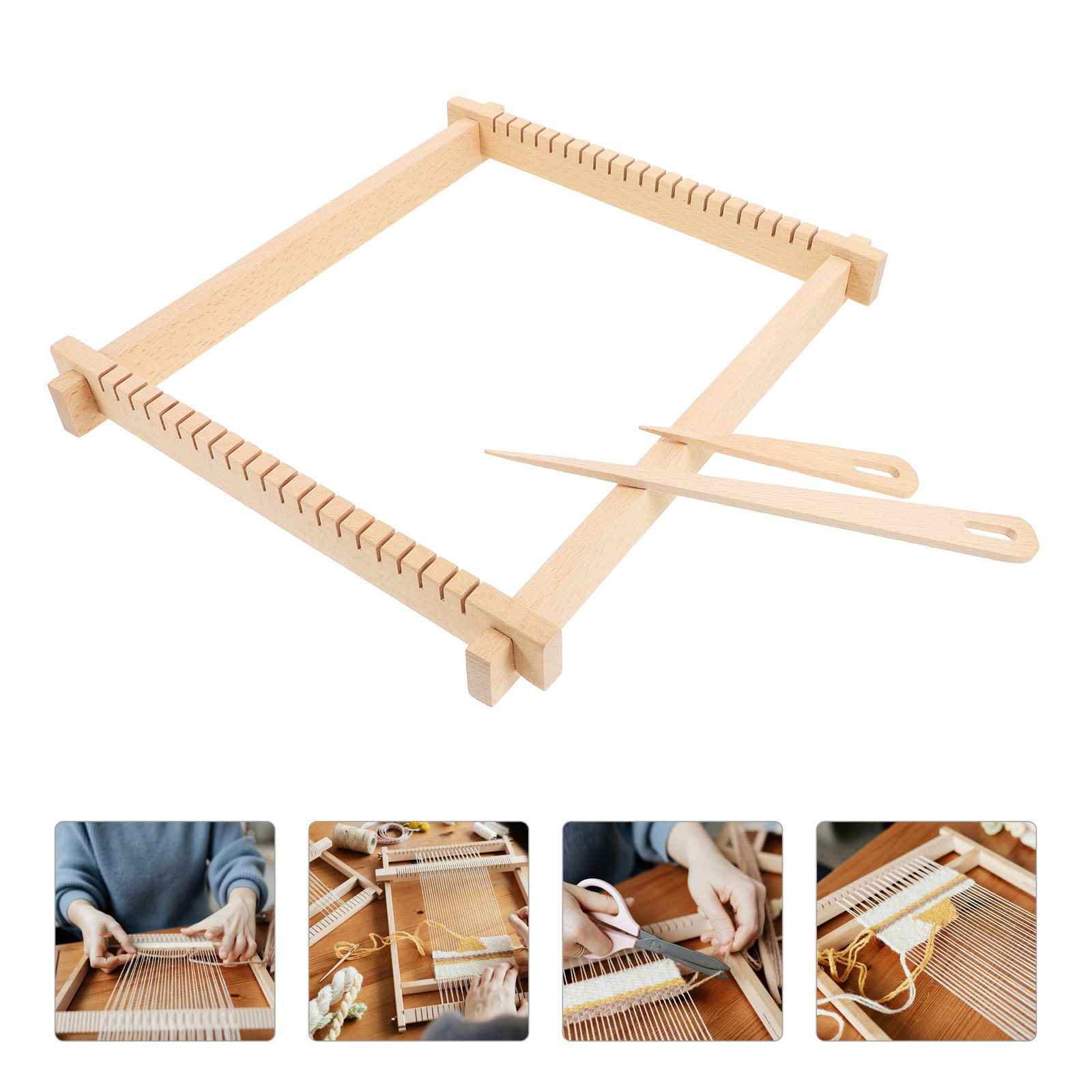 Loom Weaving Frame - 1Set Wooden Frame Weaving Kit for