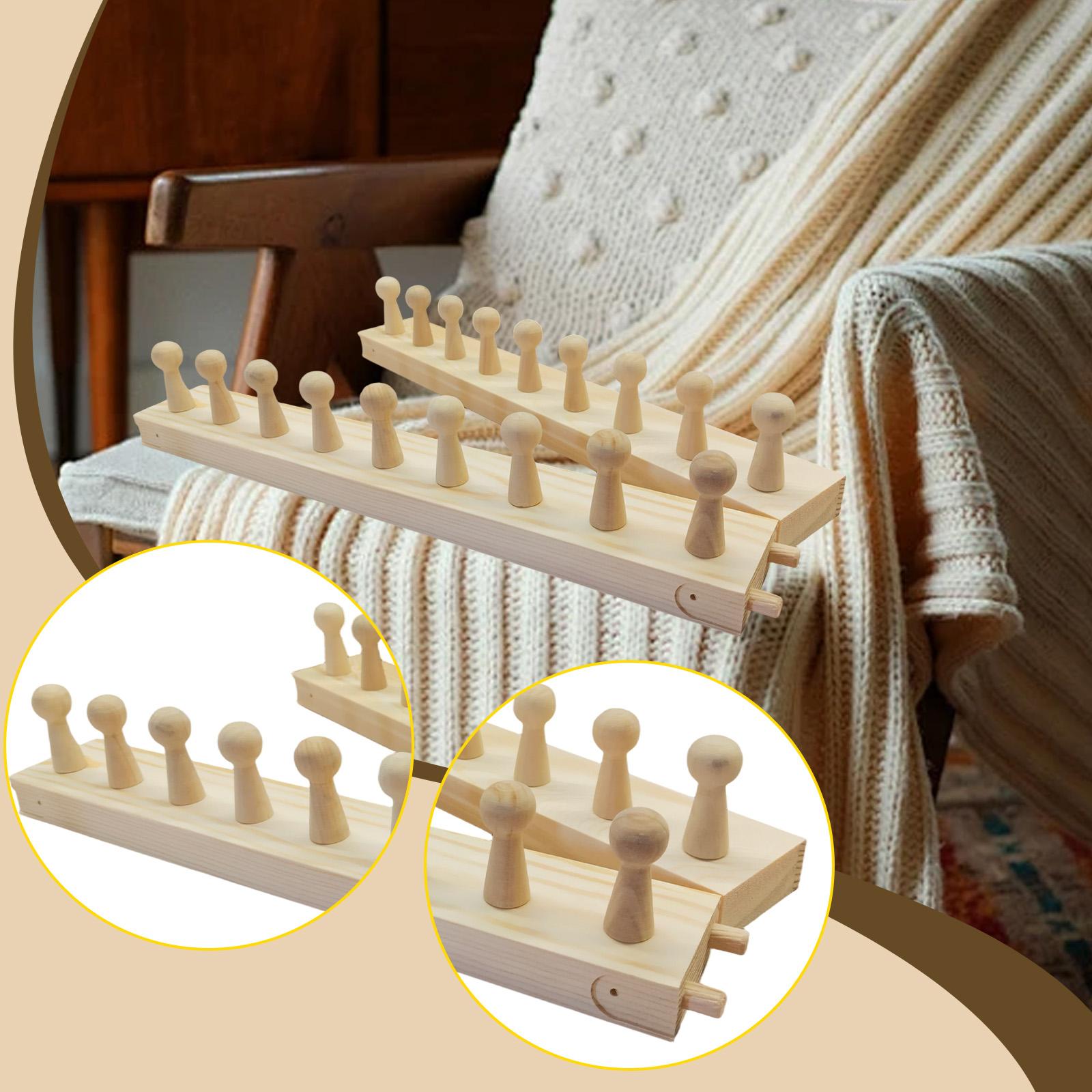 Loom Weaving Frame - Mini Weaving Loom with Adjustable Wooden