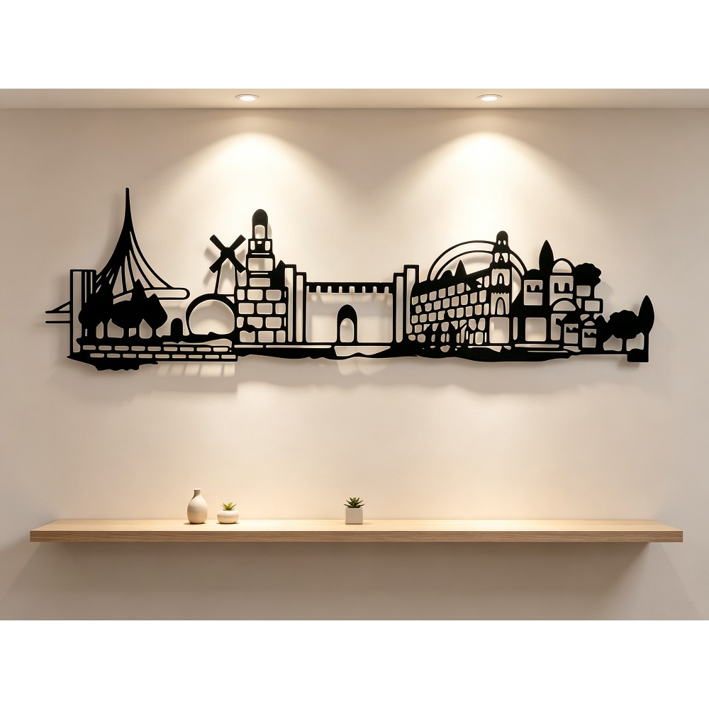 Art & Craft Paper Ideas - CIFBUY Metal Wall Art Jerusalem Skyline