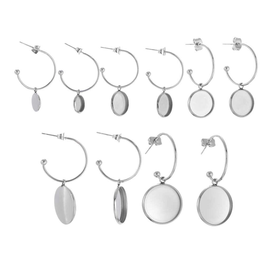 Art Craft Store - 10pcs/lot Stainless Steel C-shaped Ear Hooks