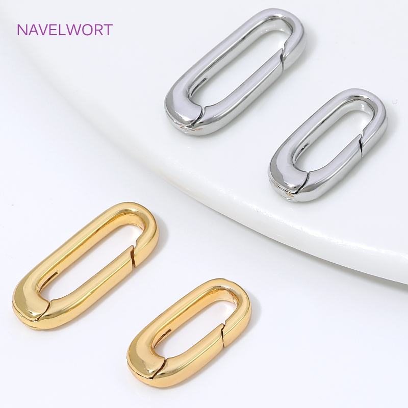 Art Craft Store - 1/2/4Pcs 18K Gold Plated Oval Spring
