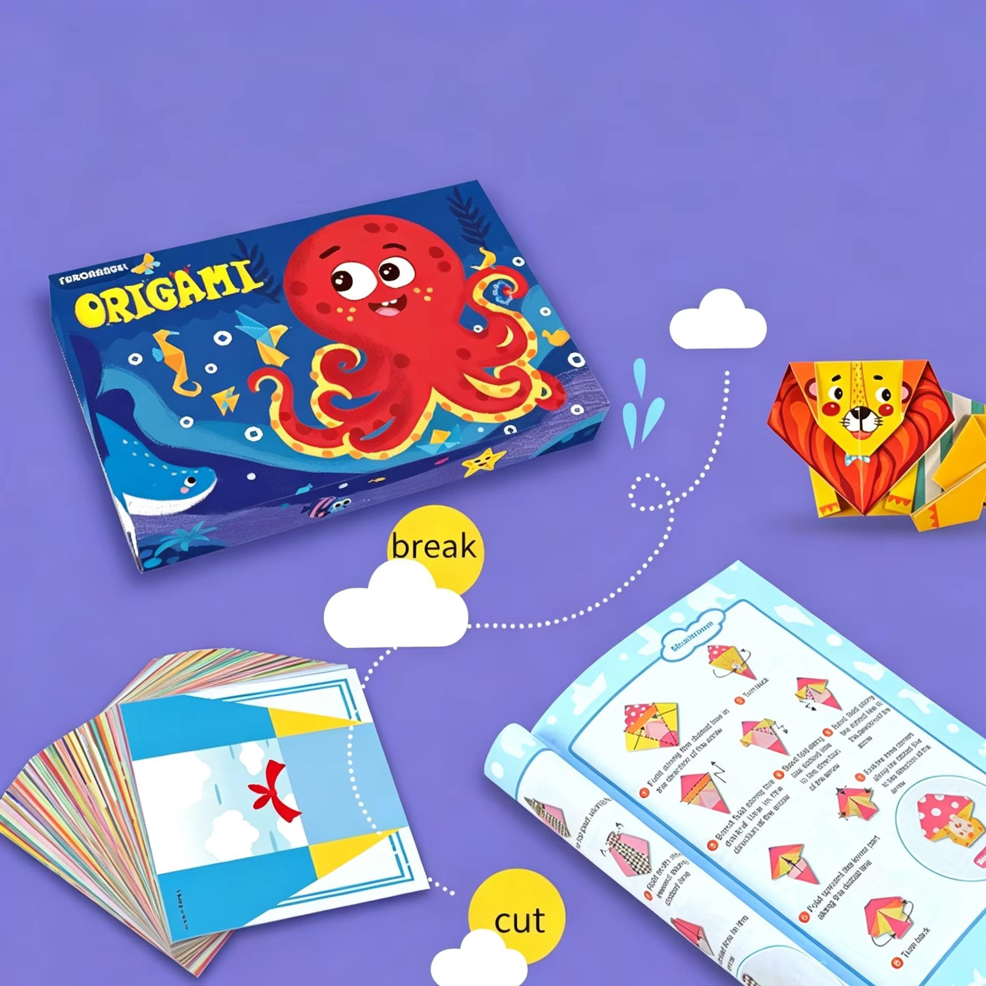 Art Craft For Toddlers - 108 Pages Montessori Cartoon Animal Origami