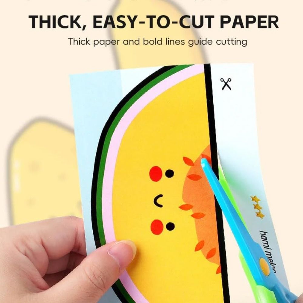 Art Craft For Preschoolers - Safety Children Paper Cuttings Kits with