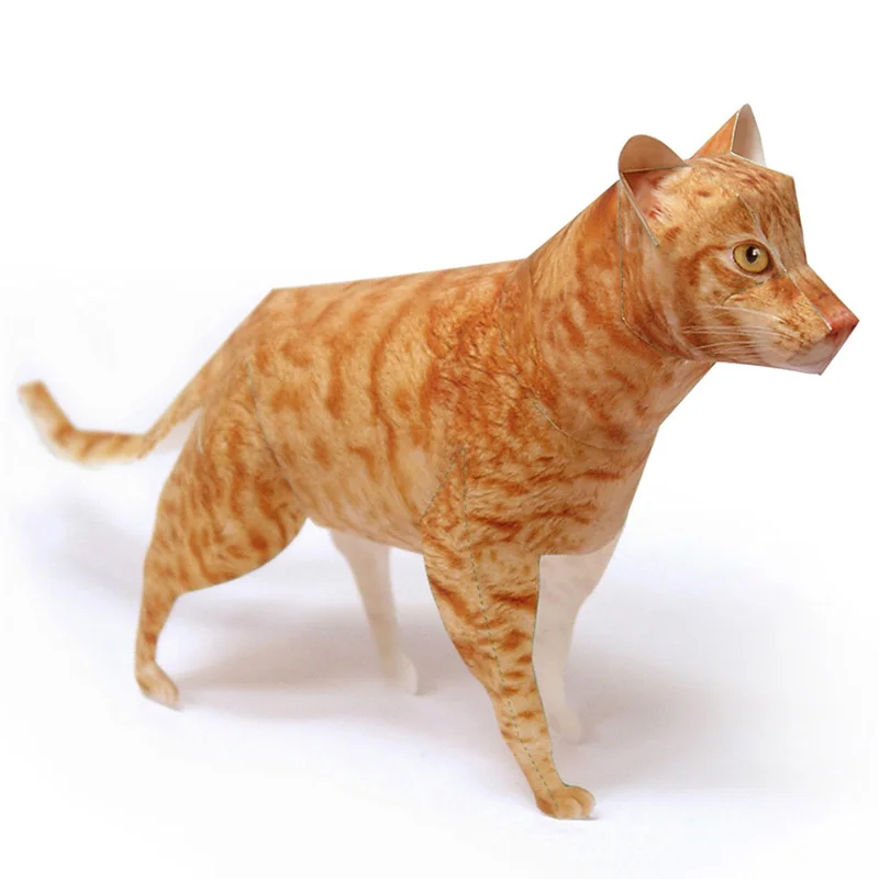 Art Craft Center - Ocicat Cat Orange Tabby Origami Art