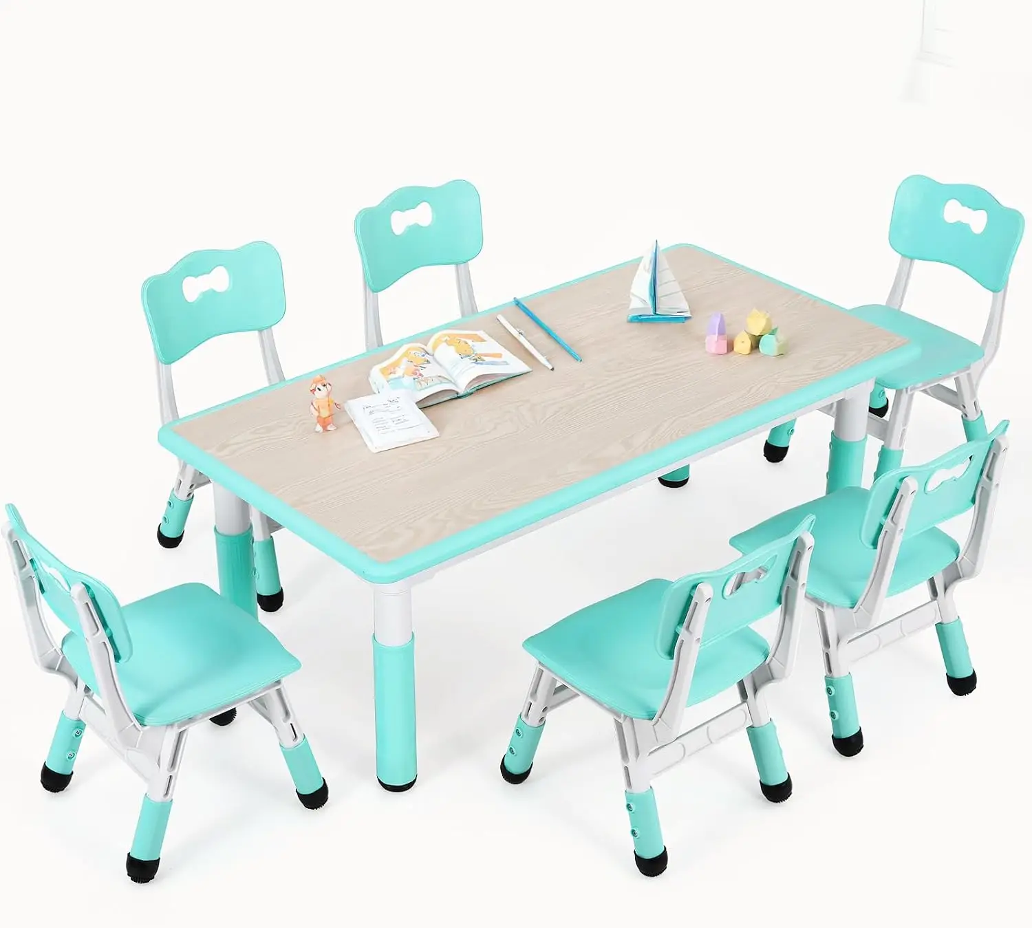 Kids Table and 6 Chairs Set, H - đánh giá và giá Art Craft For Preschoolers