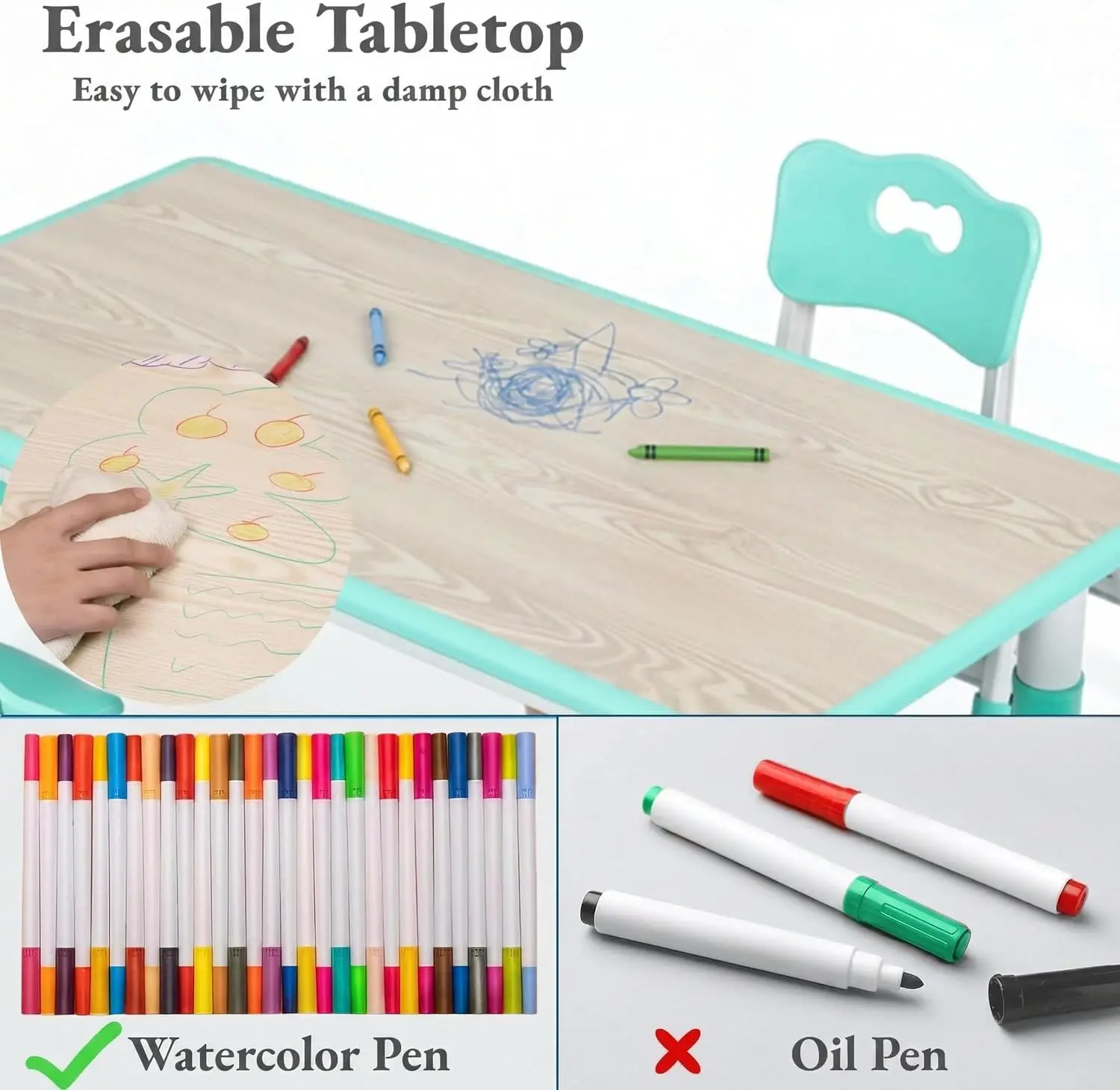 Kids Table and 6 Chairs Set, H - đánh giá và giá Art Craft For Preschoolers