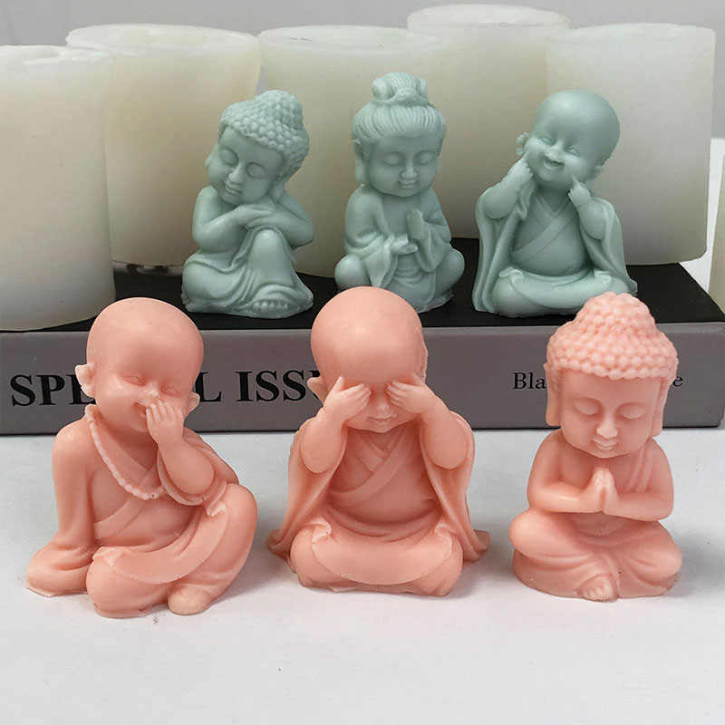 3D Little Monk Candle Silicone - đánh giá và giá Art Craft Show