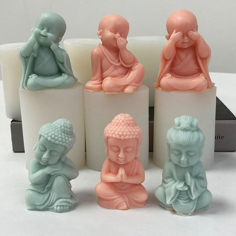 3D Little Monk Candle Silicone - đánh giá và giá Art Craft Show