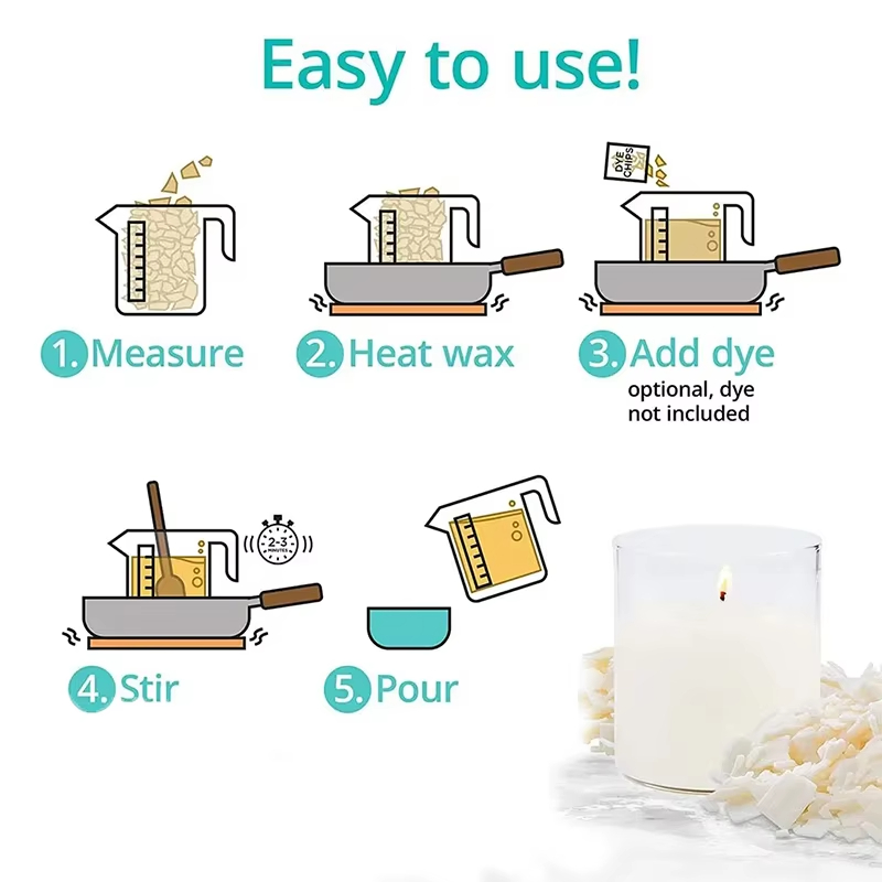 1kg/500/250/100g Pure Soy Wax  - đánh giá và giá Candle Making Wax