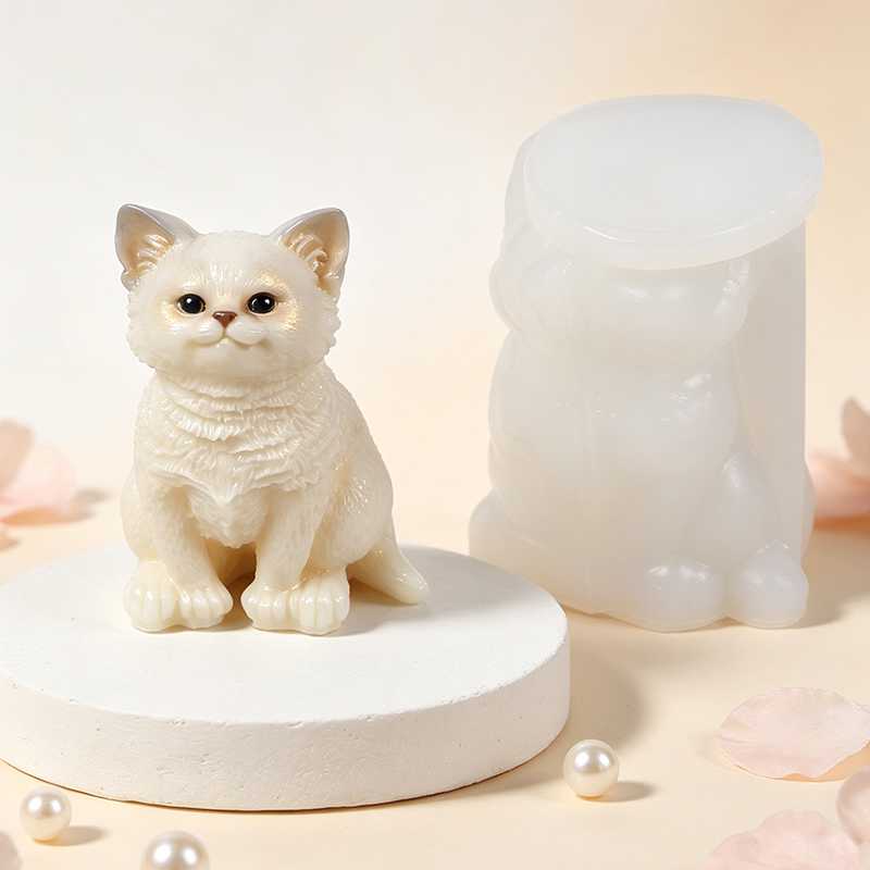 3D Cat Silicone Mold DIY Candl - đánh giá và giá Art Craft Show