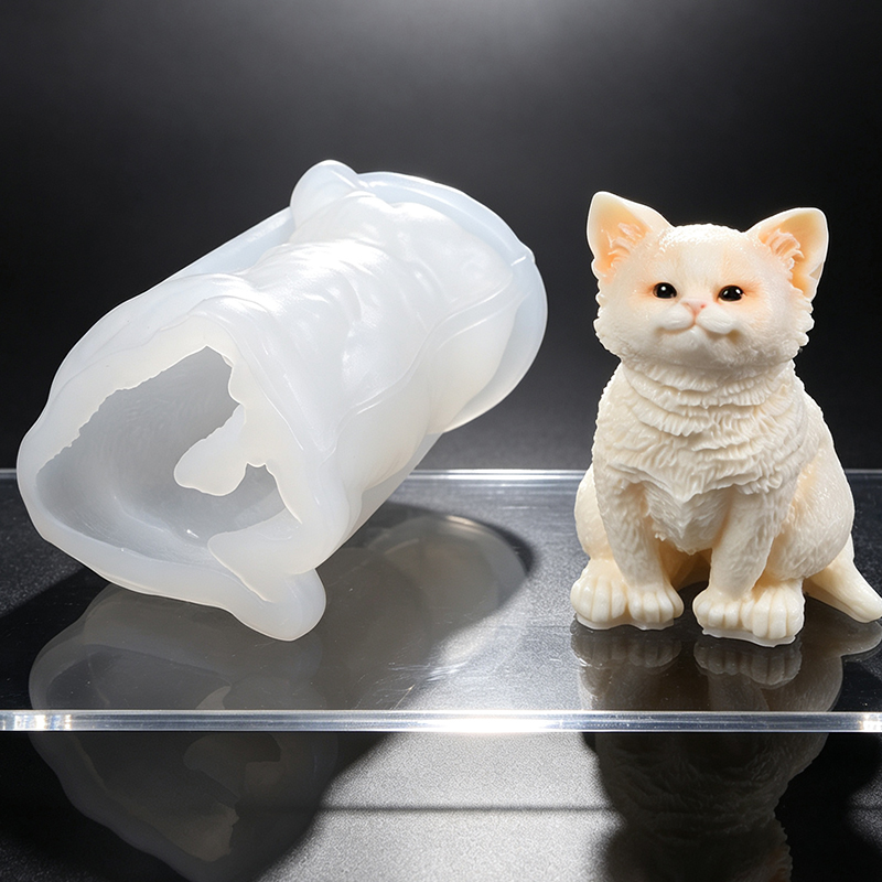 3D Cat Silicone Mold DIY Candl - đánh giá và giá Art Craft Show