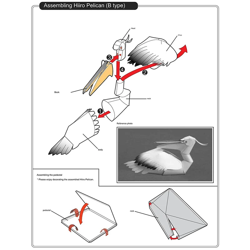 Dalmatian Pelican Origami Art  - đánh giá và giá Art Craft Center
