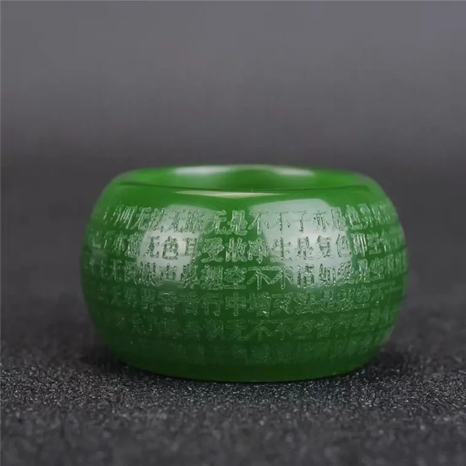 Natural Green Jade 22mm Ring H - đánh giá và giá Art Craft Material
