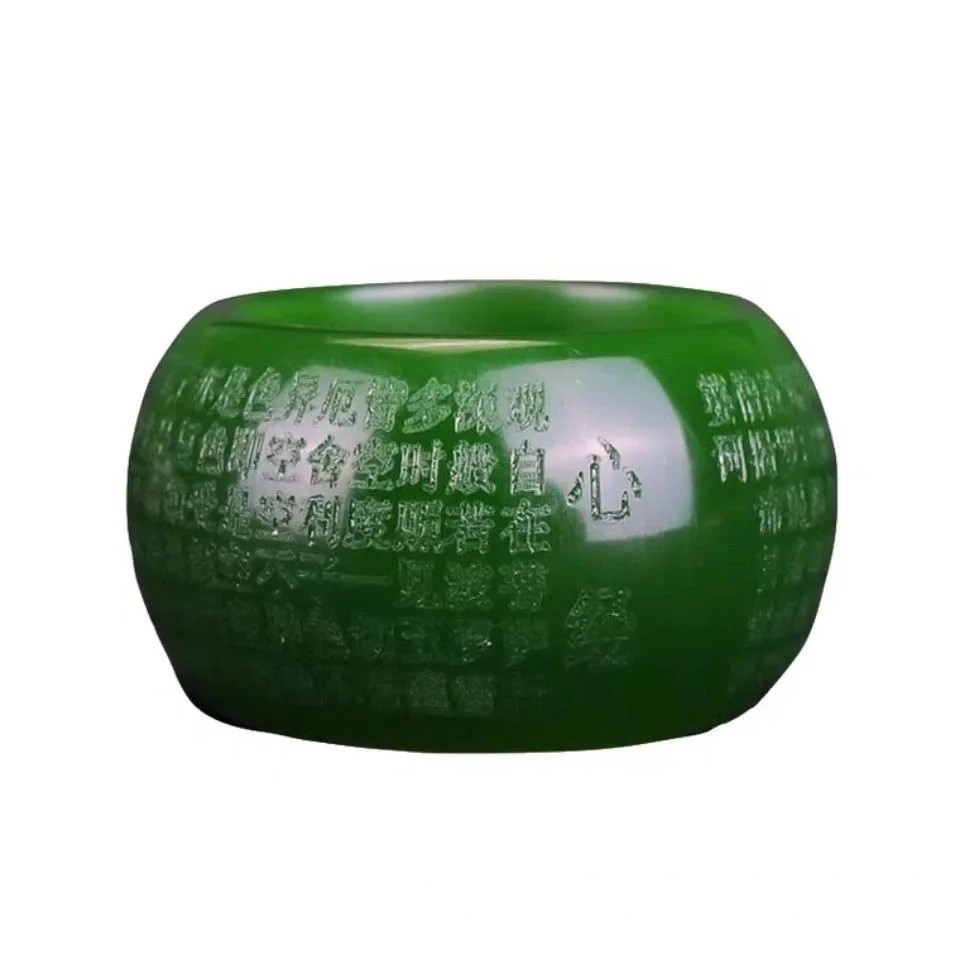 Natural Green Jade 22mm Ring H - đánh giá và giá Art Craft Material