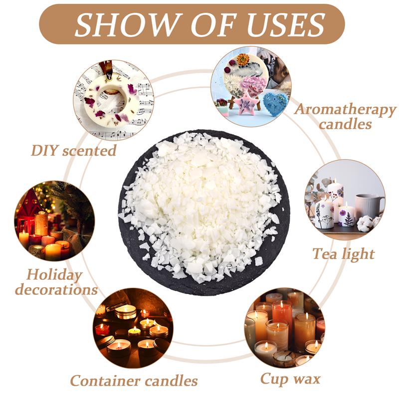 50-1000g Natural Pure Soy Wax  - đánh giá và giá Candle Making Wax