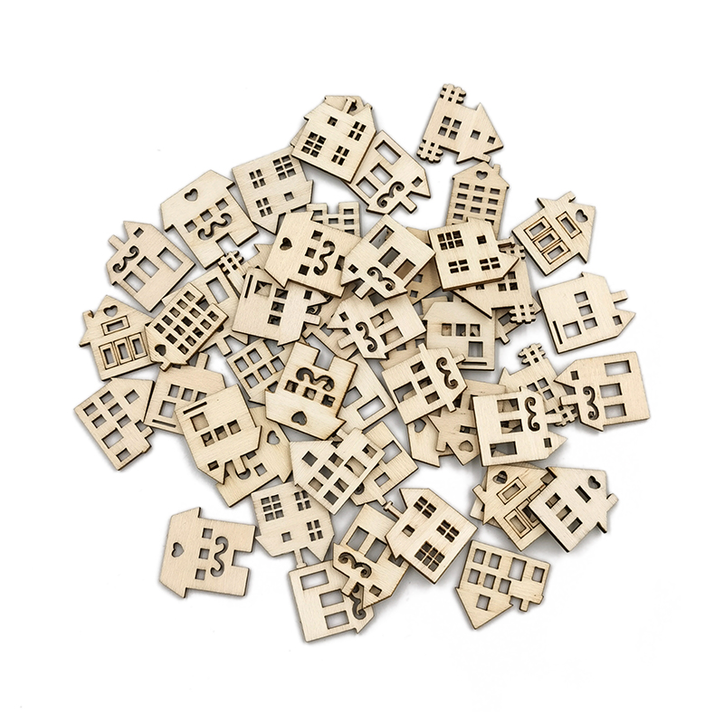 50pcs Unpainted Wood Slices fo - đánh giá và giá Art Craft For Preschoolers