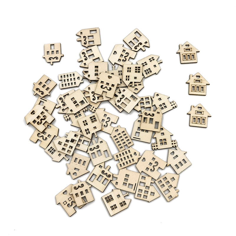 50pcs Unpainted Wood Slices fo - đánh giá và giá Art Craft For Preschoolers